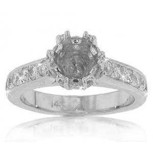 1.75 CT Round Cut Diamond Semi Mount Engagement Ring 
